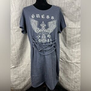 Guess Dark Gray Graphic Dress Sz XL